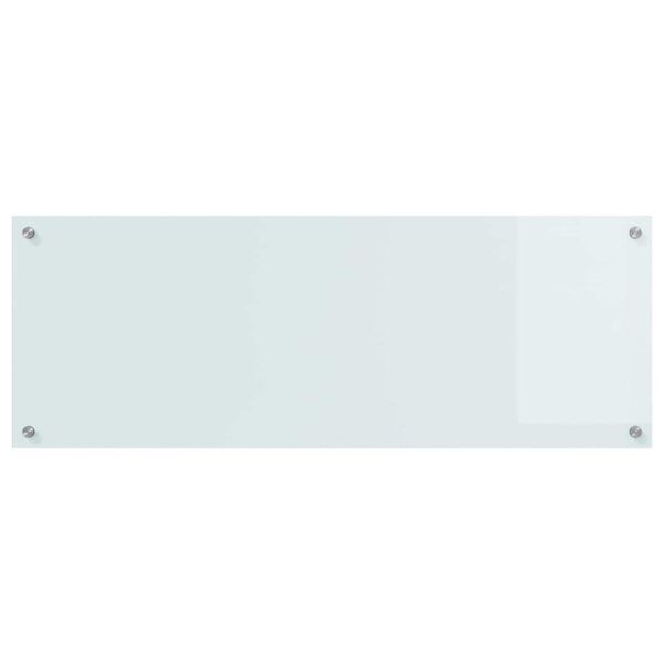 vidaXL K&oslash;kkenbacksplash 2 pcs Hvid 110 x 40 cm h&aelig;rdet glas