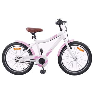 vidaXL B&oslash;rnecykel 18 tommer til 5-7 &aring;r gammel Lys pink