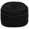 vidaXL Multifunktionelt universaltov 25 mm 25 m Sort Polyester
