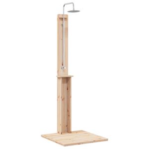 vidaXL Udend&oslash;rs bruser Naturfarvet 75 x 76 x 217 cm Massivt fyrretr&aelig;