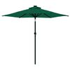 vidaXL parasol med st&aring;lstang 225x225x212 cm gr&oslash;n