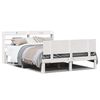 vidaXL sengeramme med sengegavl135x190 cm massivt fyrretr&aelig; hvid