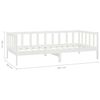 vidaXL daybed med madras 90x200 cm massivt fyrretræ hvid