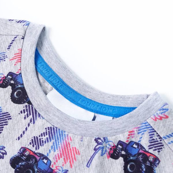 T-shirt til børn str. 92 gråmeleret