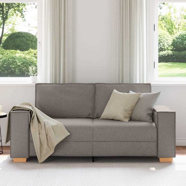vidaXL 2-personers sofa taupe 140 cm stof