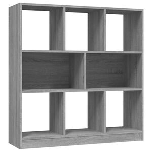 vidaXL bogreol 97,5x29,5x100 cm konstrueret tr&aelig; gr&aring; sonoma-eg