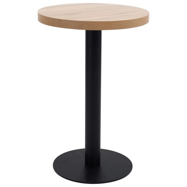 vidaXL bistrobord 50 cm MDF lysebrun