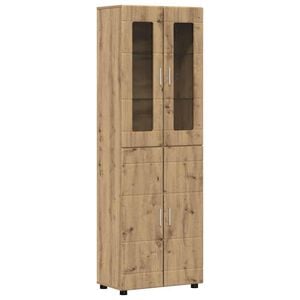 vidaXL Highboard med hylde FLORIN Artisan Egetr&aelig; 60 x 35 x 182 cm
