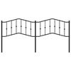 vidaXL sengegavl 200 cm metal sort