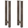 vidaXL konsolbordben naturst&aring;l 2 stk. 38 x (72-73) cm st&aring;l