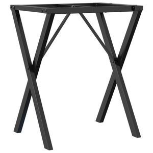 vidaXL bordben til spisebord 60x50x73 cm X-stel st&aring;l