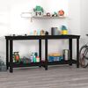 vidaXL arbejdsbord 180x50x80 cm massivt fyrretr&aelig; sort