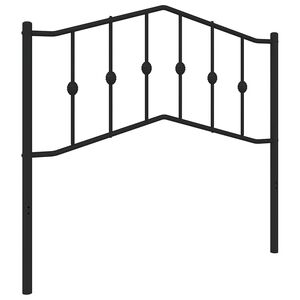 vidaXL udskiftningsgavl 100 cm metal sort