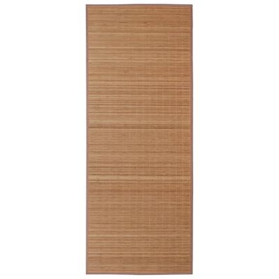 vidaXL gulvtæppe 150x200 cm rektangulært bambus brun