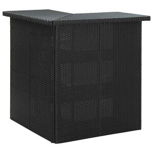 vidaXL hj&oslash;rnebarbord 100x50x105 cm polyrattan sort