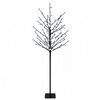 vidaXL LED-juletr&aelig; med kugler Sort 18 x 18 x 120 cm St&aring;l 150 LED'er