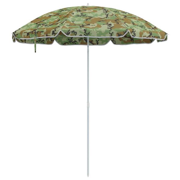 vidaXL Strand Parasol Camouflage 161 x 193 cm Polyester