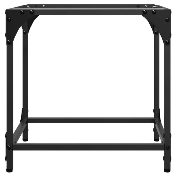 vidaXL sofabord med transparent glastop 40x40x40 cm stål