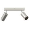 vidaXL Loftsspot med spotlights Nikkel 26 x 5,5 x 16,5 cm Metal