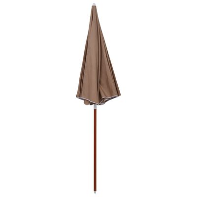 vidaXL parasol med stålstang 240 cm gråbrun