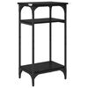 vidaXL Sidebord med hylde Sort eg 40 x 30 x 75 cm Konstrueret tr&aelig;