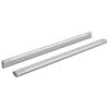 vidaXL Skab Stang 2 pcs S&oslash;lv 764 x 15 x 29 mm Aluminiumlegering