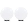 vidaXL LED-kuglelamper 2 stk. kugleformet 30 cm PMMA
