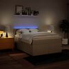 vidaXL kontinentalseng med madras 140x190 cm stof cremefarvet