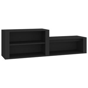 vidaXL skoreol 150x35x45 cm konstrueret tr&aelig; sort