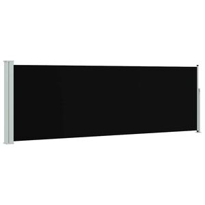 vidaXL sammenrullelig sidemarkise til terrassen 100 x 314 cm sort
