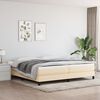 vidaXL Boxspring sengeramme 200x200 cm stof cremefarvet