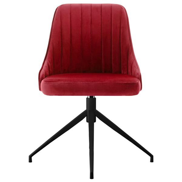 vidaXL spisebordsstole 4 stk. velour vinr&oslash;d