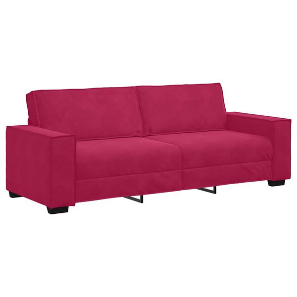 vidaXL 3-personers sofa 180 cm fl&oslash;jl vinr&oslash;d