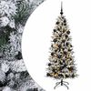 vidaXL Kunstigt juletr&aelig; med julekugle 150 cm 150 LED'er Varm hvid