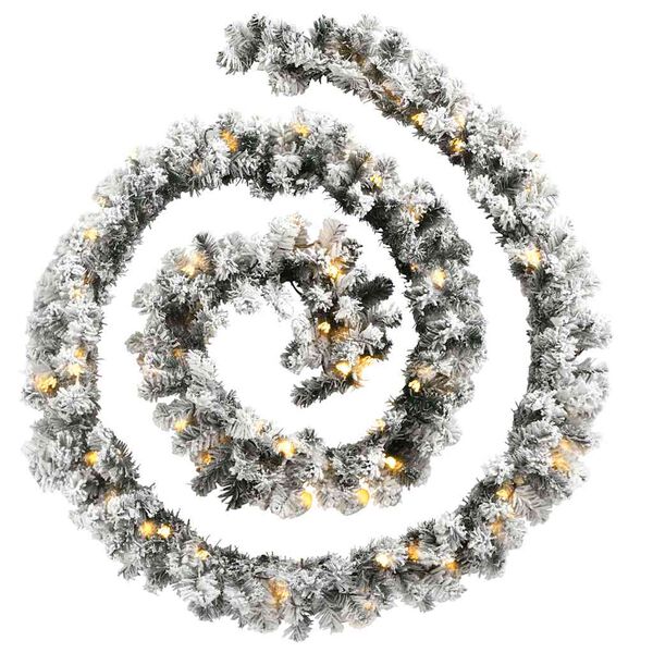 vidaXL julegirlande med LED-lys grøn 5 m PVC