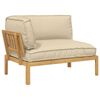 vidaXL Sofa S&aelig;t med pude Beige 133 x 92 x 69 cm Massivt Akacietr&aelig;