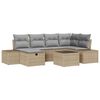 vidaXL Sofa S&aelig;t med pude 6 pcs polyrattan