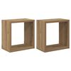 vidaXL Væghylder 2 pcs Artisan Egetræ 26 x 15 x 26 cm Konstrueret træ