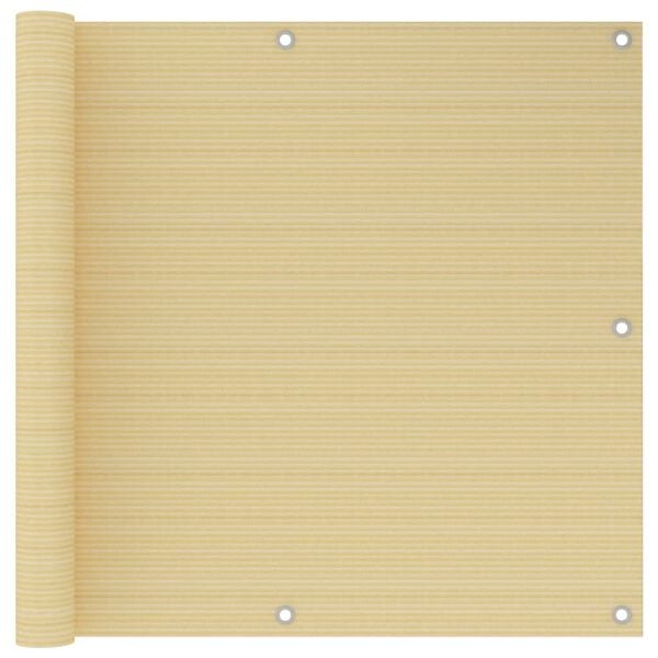 vidaXL altanafsk&aelig;rmning 90x300 cm HDPE beige