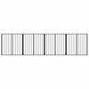 vidaXL Hunded&oslash;r 4 pcs Sort 100 x 100 cm Galvaniseret st&aring;l