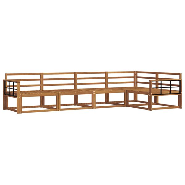 vidaXL Udend&oslash;rs sofagruppe 5 pcs Naturfarvet Massivt Akacietr&aelig;