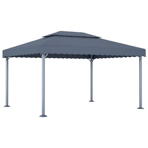 vidaXL pavillon 400x300 cm aluminium antracitgr&aring;