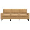 vidaXL 3-personers sofa 180 cm fløjl brun