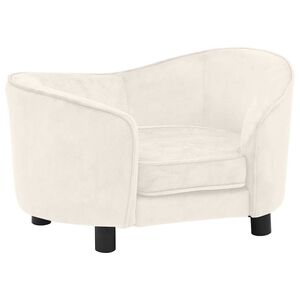 vidaXL hundesofa 69x49x40 cm plys cremefarvet
