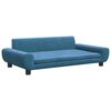 vidaXL sofa til b&oslash;rn 100x54x33 cm velour bl&aring;