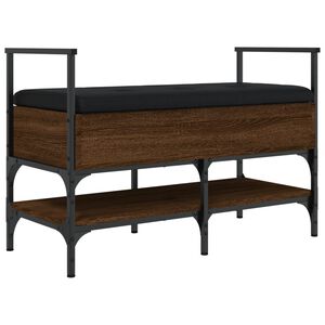 vidaXL skobænk 85,5x42x57,5 cm konstrueret træ brun egetræsfarve