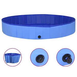 vidaXL foldbart hundebassin 300x40 cm PVC bl&aring;