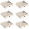 vidaXL pyramideformede stolpeh&aelig;tter 6 stk. 101x101 mm rustfrit st&aring;l