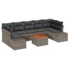 vidaXL Havesofa S&aelig;t med pude 8 pcs Gr&aring; polyrattan