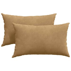 vidaXL Sofapuder 2 pcs Brun 50 x 30 cm Velourstof